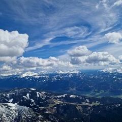 Flugwegposition um 13:38:55: Aufgenommen in der Nähe von Admont, Österreich in 2614 Meter